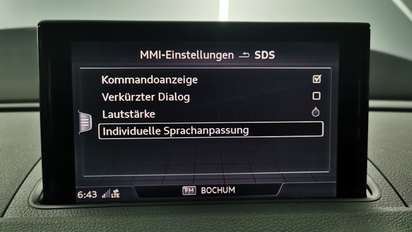 A3 8V Sprachsteuerung freischaltung Sprachdialogsystem