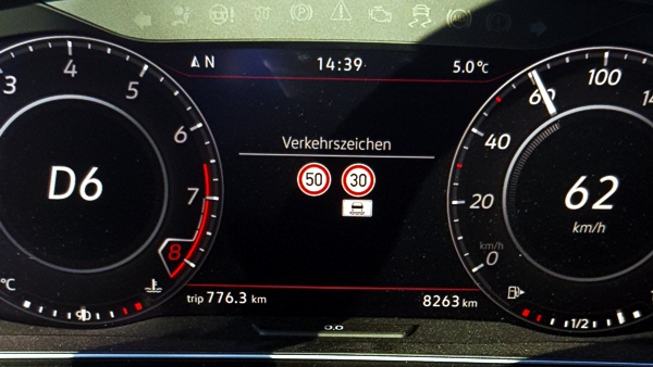 Golf 7 Verkehrszeichenerkennung 2