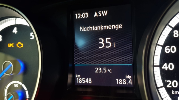 Golf 7 Nachtankmenge 1