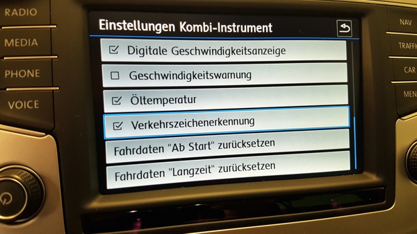 Passat B7 Verkehrszeichenerkennung 2