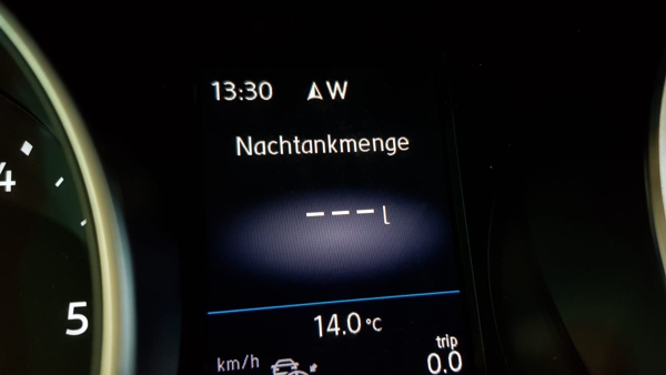 VW Tiguan II AD Nachtankmenge