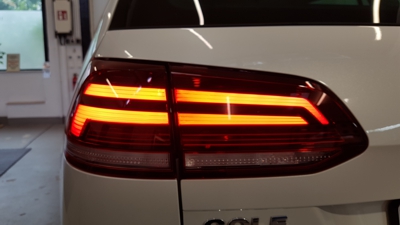 VW Golf 7 Schlusslicht als Bremslicht - Carat-Garage
