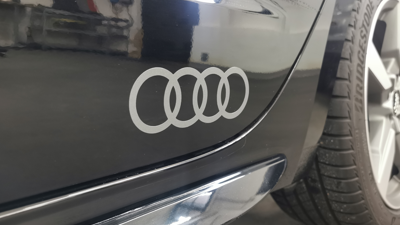 Two original Audi stickers